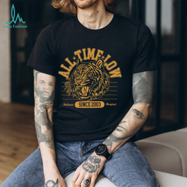 All Time Low Merch All Time Low Tiger Dateback T Shirt