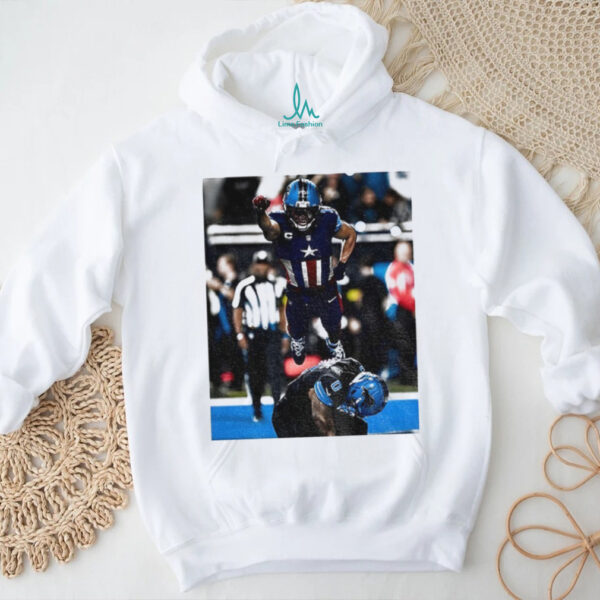 Amon Ra St Brown and Jahmyr Gibbs Spider man photo Detroit Lions shirt