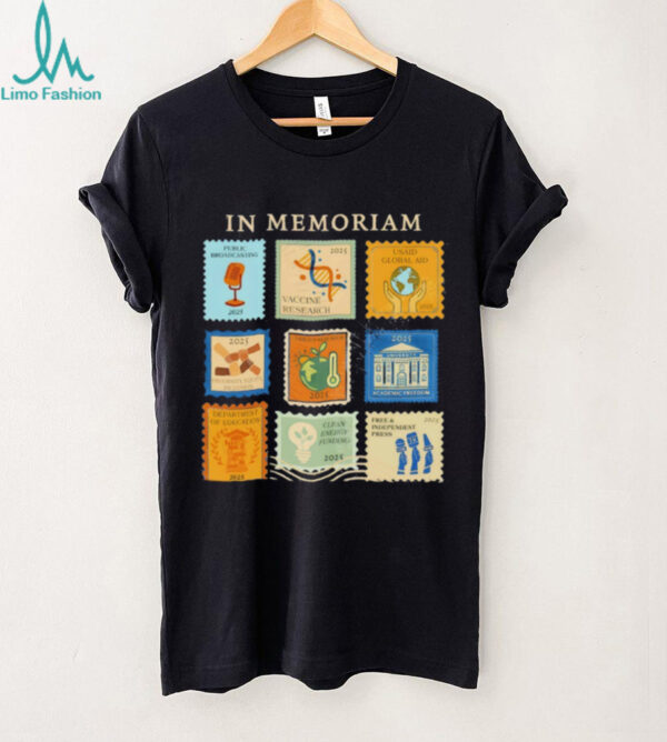 Anti Fascism Retro In Memoriam stamp shirt