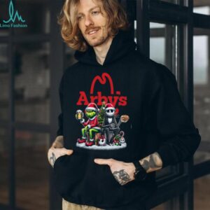 Arby�s Christmas The Grinch And Jack Skellington Santa T Shirt