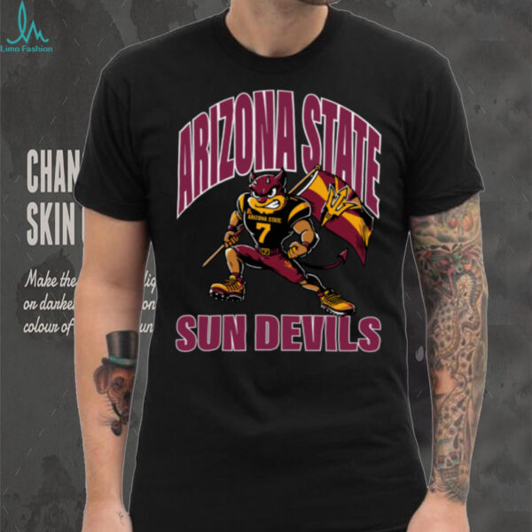 Arizona State Sun Devils Mascot Planting Flag College Football Tee