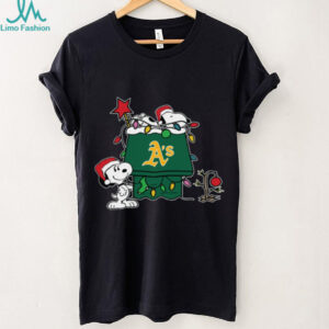 Athletics Christmas Snoopy Doghouse T Shirt