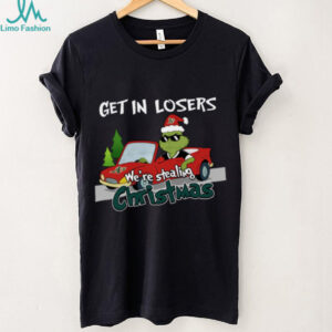 Athletics Grinch Christmas T Shirt Get In Losers We’re Stealing Christmas Holiday Tee
