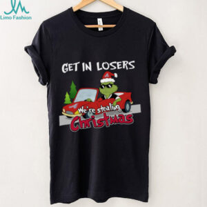 Atlanta Braves Grinch Christmas T Shirt Get In Losers We’re Stealing Christmas Holiday Shirt