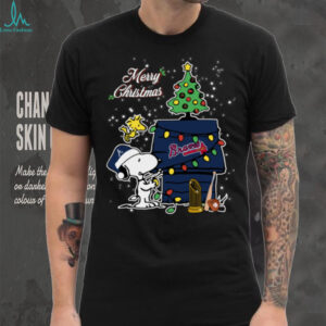 Atlanta Braves Merry Christmas With Snoopy Baby T Shirt