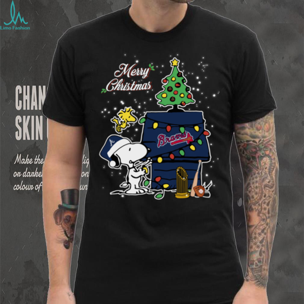 Atlanta Braves Merry Christmas With Snoopy Baby T Shirt Atlanta Braves Merry Christmas With Snoopy Baby T Shirt