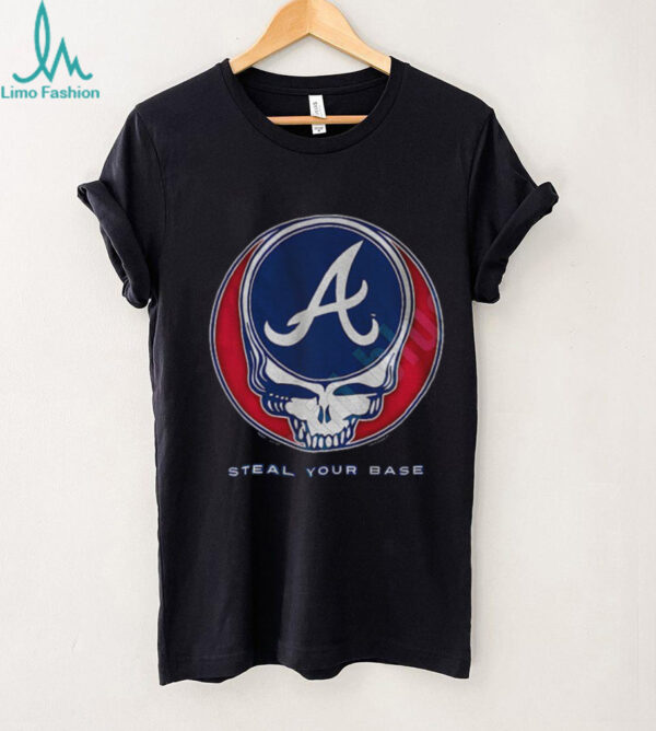 Atlanta Braves Steal Your Base Grateful Dead skull MLB shirt