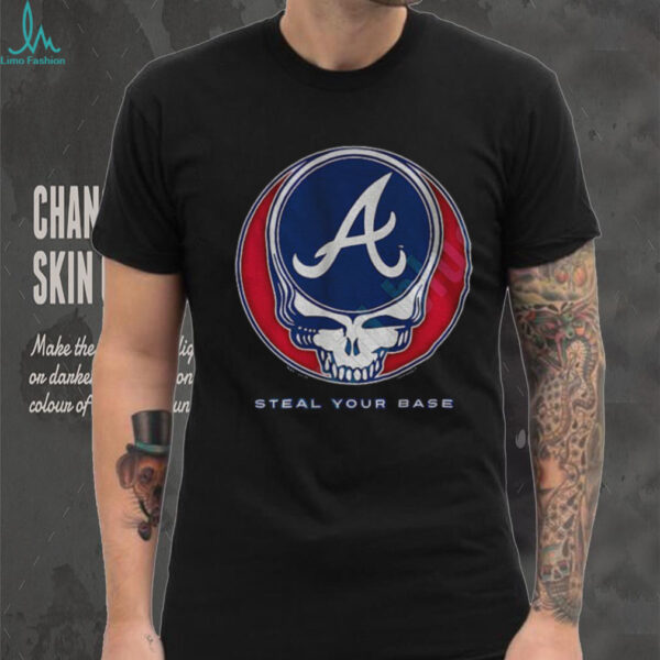 Atlanta Braves Steal Your Base Grateful Dead skull MLB shirt