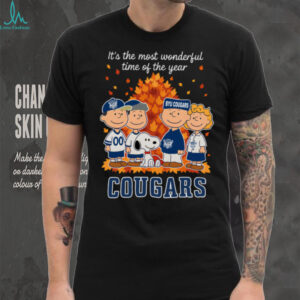 BYU Cougars x Peanuts Fall T Shirt It’s the Most Wonderful Time of the Year