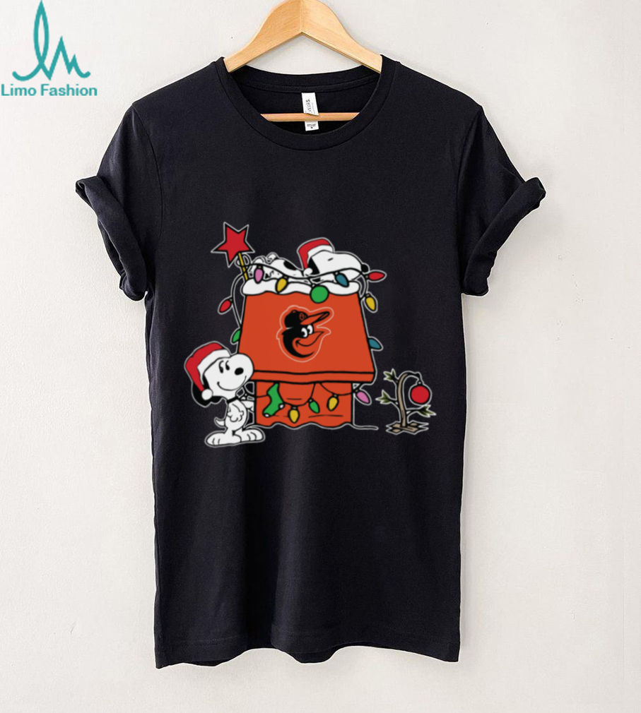 Baltimore Orioles Christmas Snoopy Doghouse T Shirt Baltimore Orioles Christmas Snoopy Doghouse T Shirt