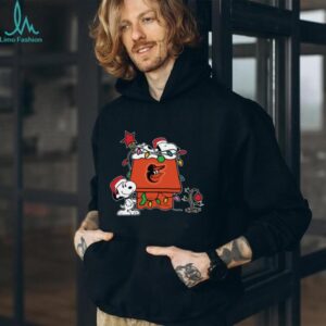 Baltimore Orioles Christmas Snoopy Doghouse T Shirt
