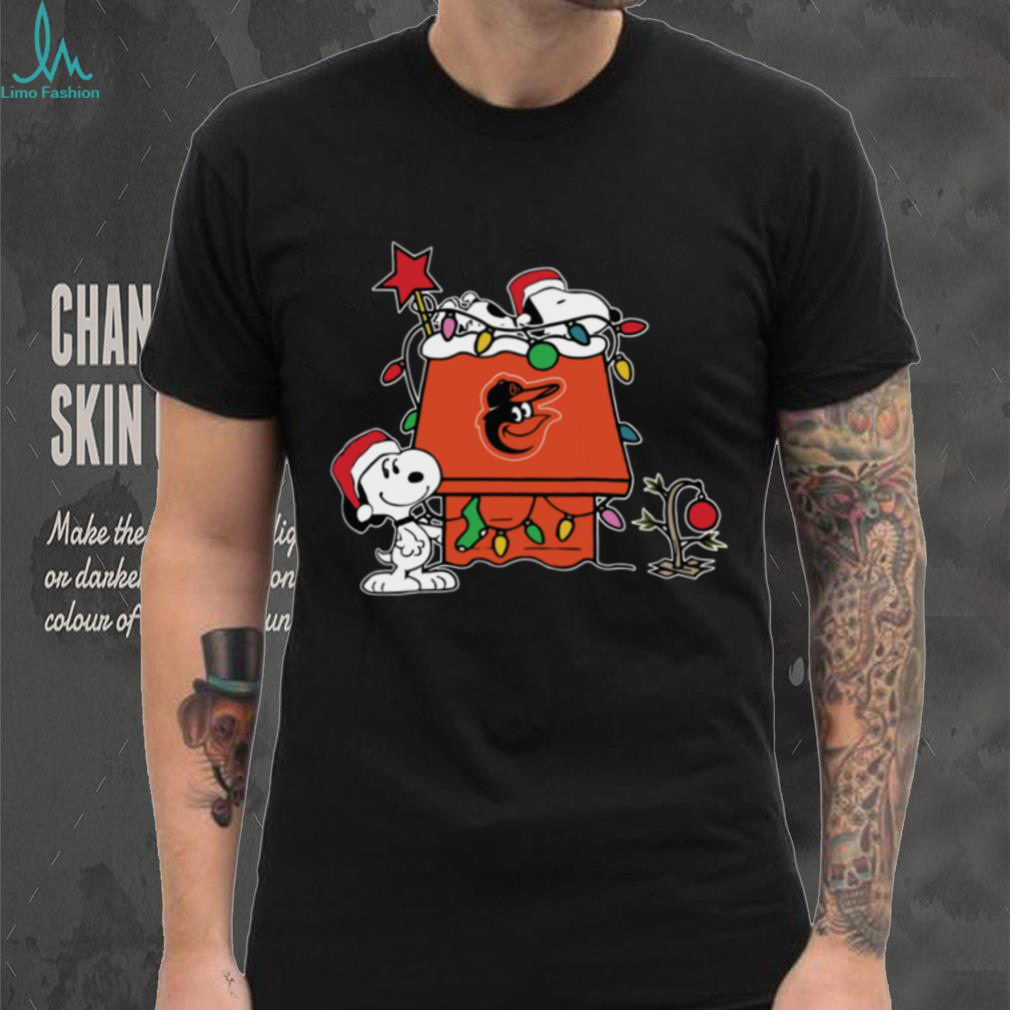 Baltimore Orioles Christmas Snoopy Doghouse T Shirt Baltimore Orioles Christmas Snoopy Doghouse T Shirt