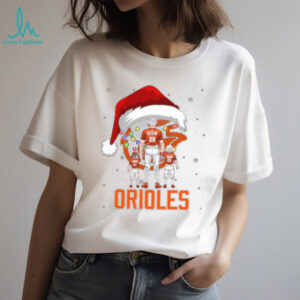 Baltimore Orioles Santa Christmas Lights Family Shirt – Personalized MLB Fan Tee – Custom Holiday Baseball Gift for Men & Women