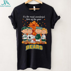 Baylor Bears x Peanuts Fall T Shirt It’s the Most Wonderful Time of the Year