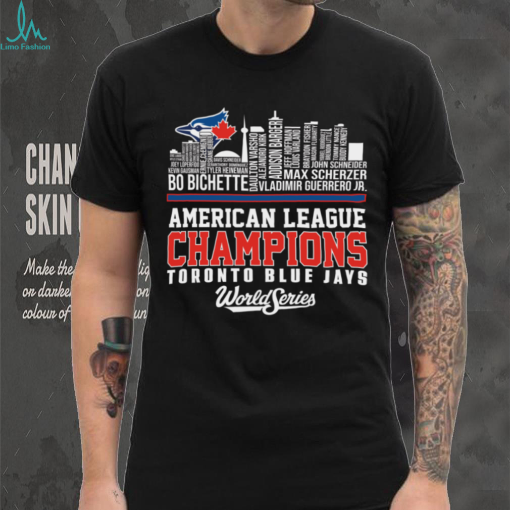 Blue Jays World Series 2025 Team Roster Player Name City Skyline TShirt Blue Jays World Series 2025 Team Roster Player Name City Skyline TShirt