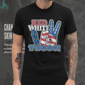 Bluechip Wrestling Shop Red White And Two Short Sleeve Wrestling Tee Shirt