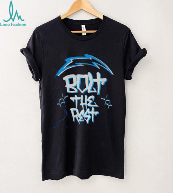 Bolt The Rest Los Angeles Chargers logo NFL 2025 shirt