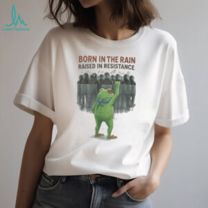 Born In The Rain Raised In Resistance Portland Frog Protest Shirt