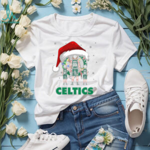 Boston Celtics Christmas Family T Shirt – Custom Name & Number NBA Fan Tee – Personalized Dad Gift for Holiday & Game Day