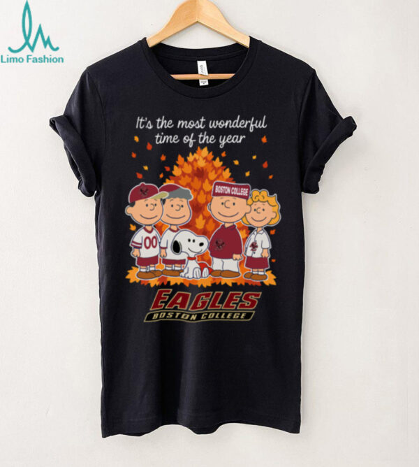 Boston College Eagles X Peanuts It’S The Most Wonderful Time Of The Year The Fall Shirt