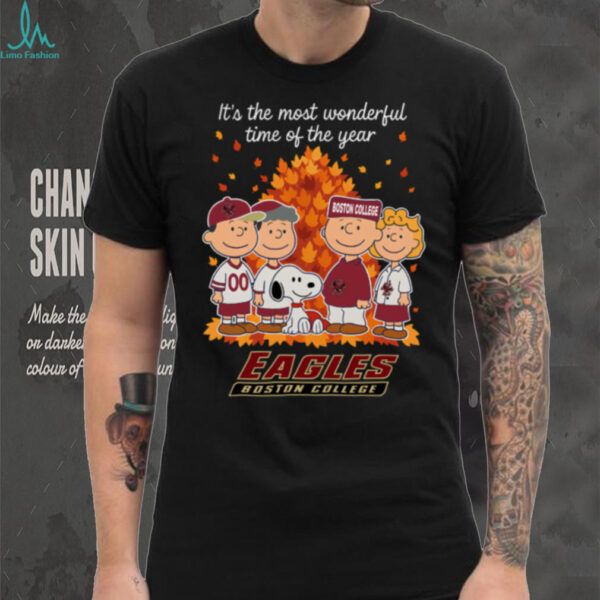 Boston College Eagles X Peanuts It’S The Most Wonderful Time Of The Year The Fall Shirt