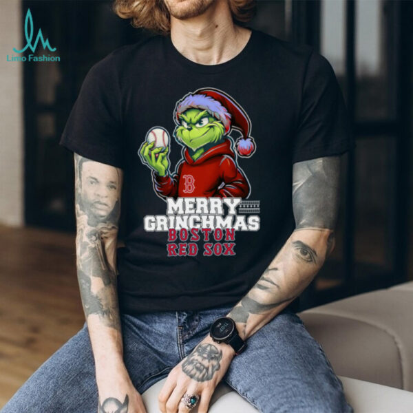 Boston Red Sox Grinch Christmas T Shirt Merry Christmas Baseball Tee
