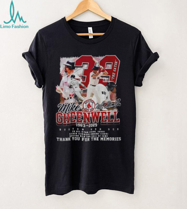 Boston Red Sox Mike Greenwell 1963 2025 Thank You For The Memories signature shirt