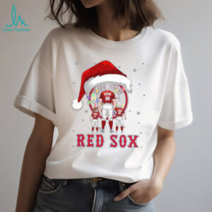 Boston Red Sox Santa Christmas Lights Matching Family Tee – Custom MLB Shirt – Personalized Holiday Gift for Baseball Fans