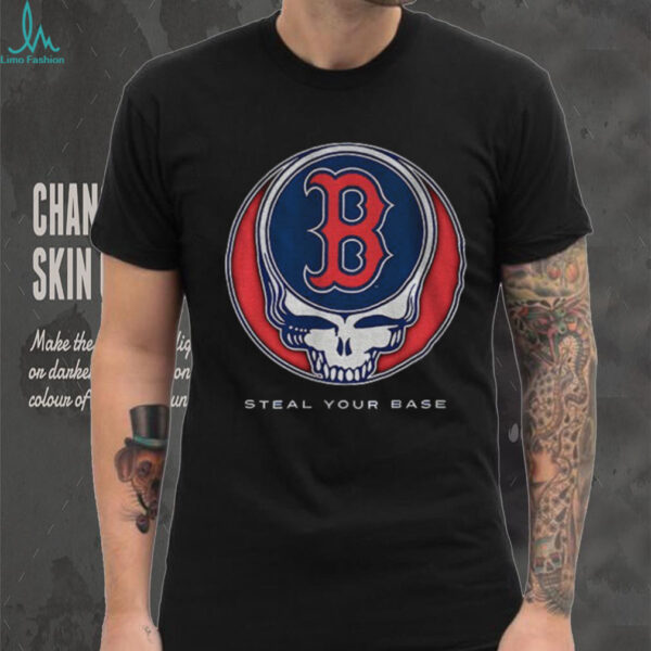 Boston Red Sox Steal Your Base Grateful Dead skull MLB shirt