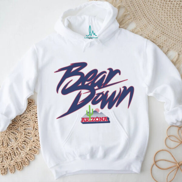 Breakingt Shop Arizona Wildcats Bear Down Cactus Logo T Shirt