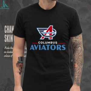 Breakingt Shop Columbus Aviators Lockup Logo T Shirt
