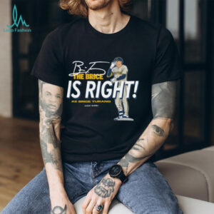 Brice Turang The Brice is Right Milwaukee Brewers MLB Slash Line Signature Shirt