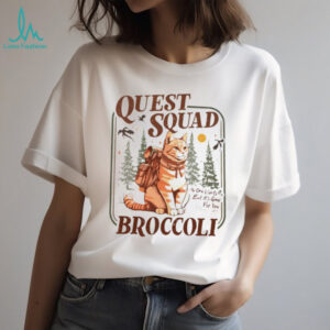 Broccoli Cat Storm Quest Squad Broccoli shirt