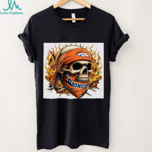 Broncos Skull Fire Fan Tee
