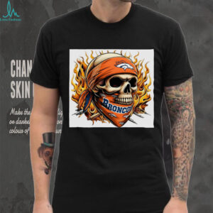 Broncos Skull Fire Fan Tee