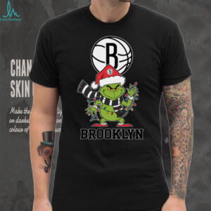 Brooklyn Nets Christmas Grinch Santa Hat Holiday 2025 TShirt