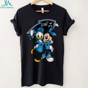 Carolina Panthers Donald Duck and Minnie Mouse Fan Shirt