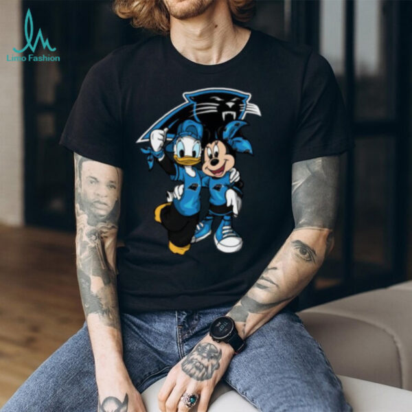 Carolina Panthers Donald Duck and Minnie Mouse Fan Shirt