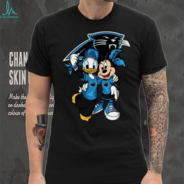 Carolina Panthers Donald Duck and Minnie Mouse Fan Shirt