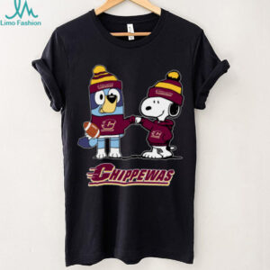Central Michigan Chippewas Christmas Snoopy Bluey NCAA Cute Football Shirt