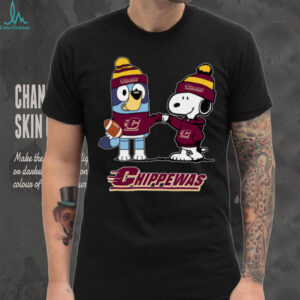 Central Michigan Chippewas Christmas Snoopy Bluey NCAA Cute Football Shirt