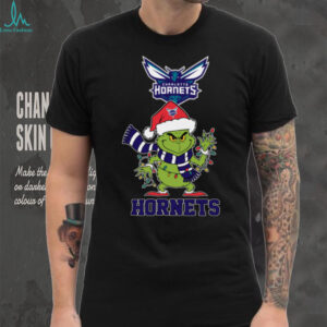 Charlotte Hornets Christmas Grinch Santa Hat Holiday 2025 TShirt