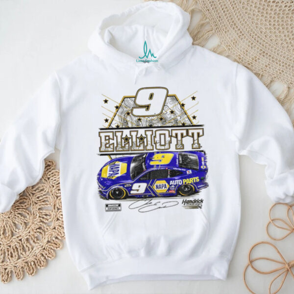 Chase Elliott 9 Hendrick Motorsports NAPA Auto Parts Car Racing logo signature shirt