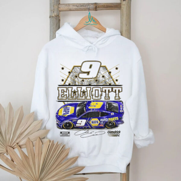 Chase Elliott 9 Hendrick Motorsports NAPA Auto Parts Car Racing logo signature shirt