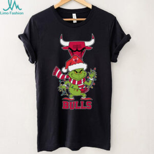 Chicago Bulls x Grinch Santa Lights NBA Christmas Shirt