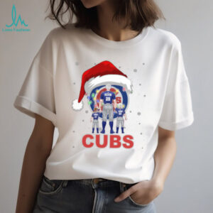 Chicago Cubs Santa Christmas Lights Matching Shirt – Custom MLB Fan Tee – Personalized Holiday Gift for Baseball Lovers