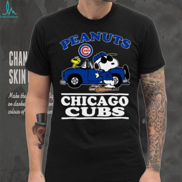 Chicago Cubs Snoopy Peanuts Car Baseball T Shirt