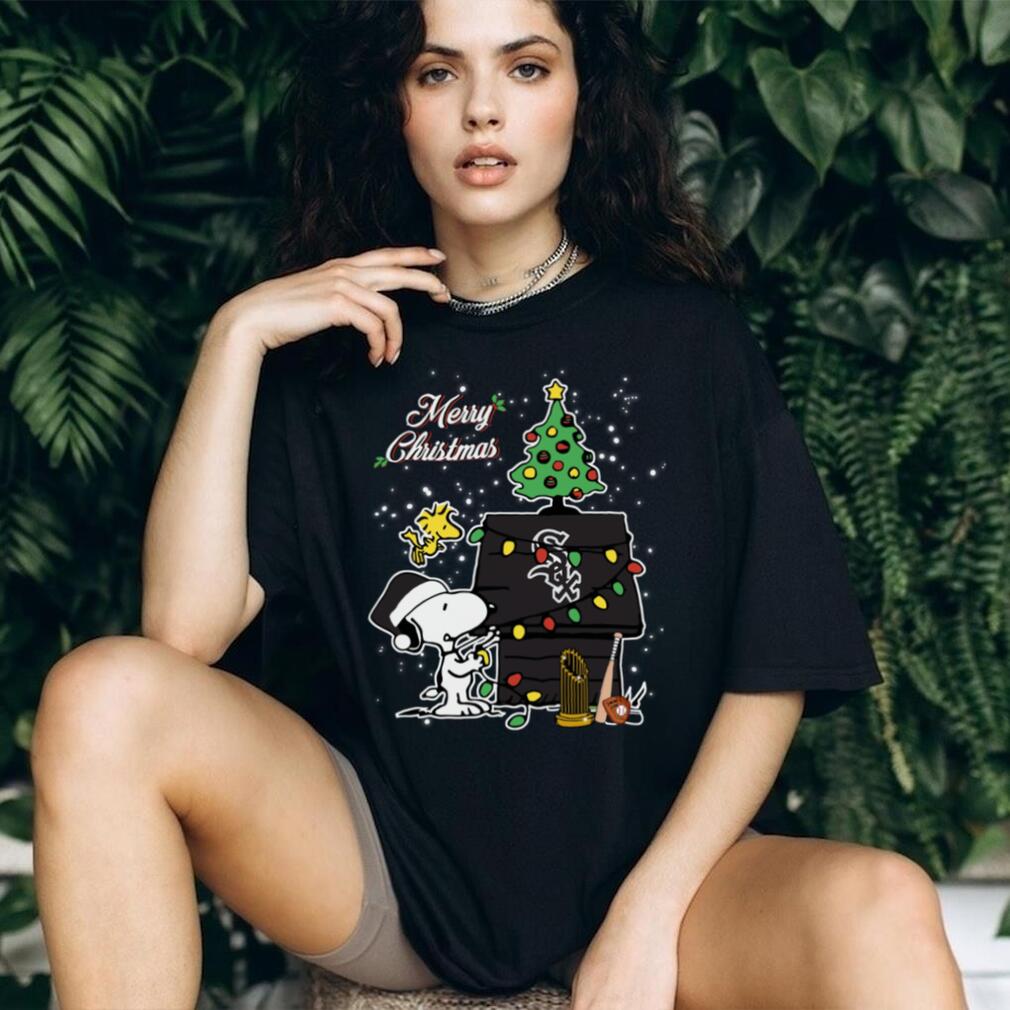 Chicago White Sox Merry Christmas With Snoopy Baby T Shirt Chicago White Sox Merry Christmas With Snoopy Baby T Shirt