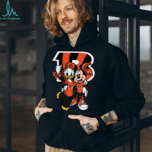 Cincinnati Bengals Disney Donald and Minnie T Shirt