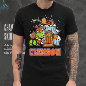 Clemson Tigers Grinch and Snoopy Nuts Welcome Christmas T Shirt